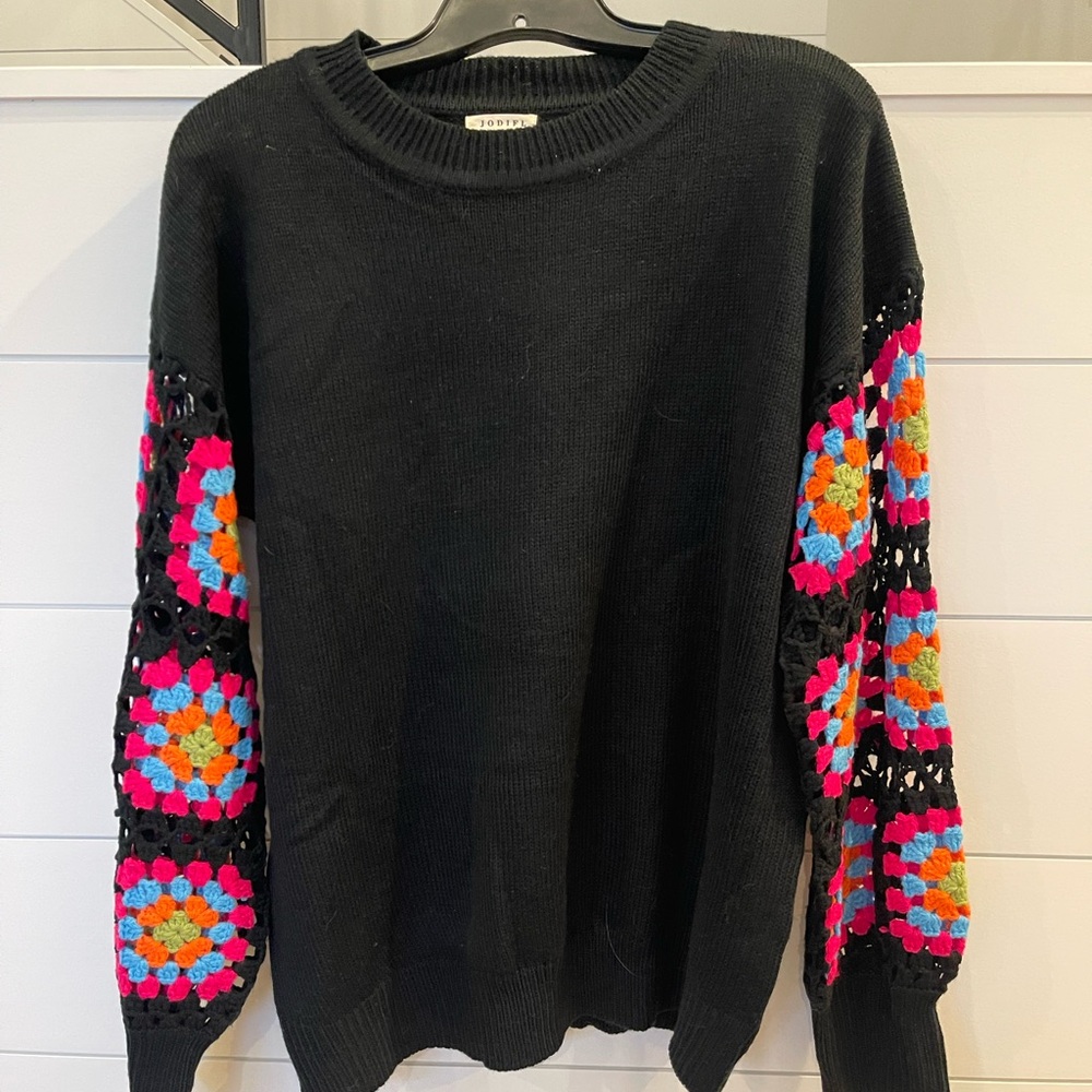Sweater w/ Crochet Detail - Picture 2 of 4